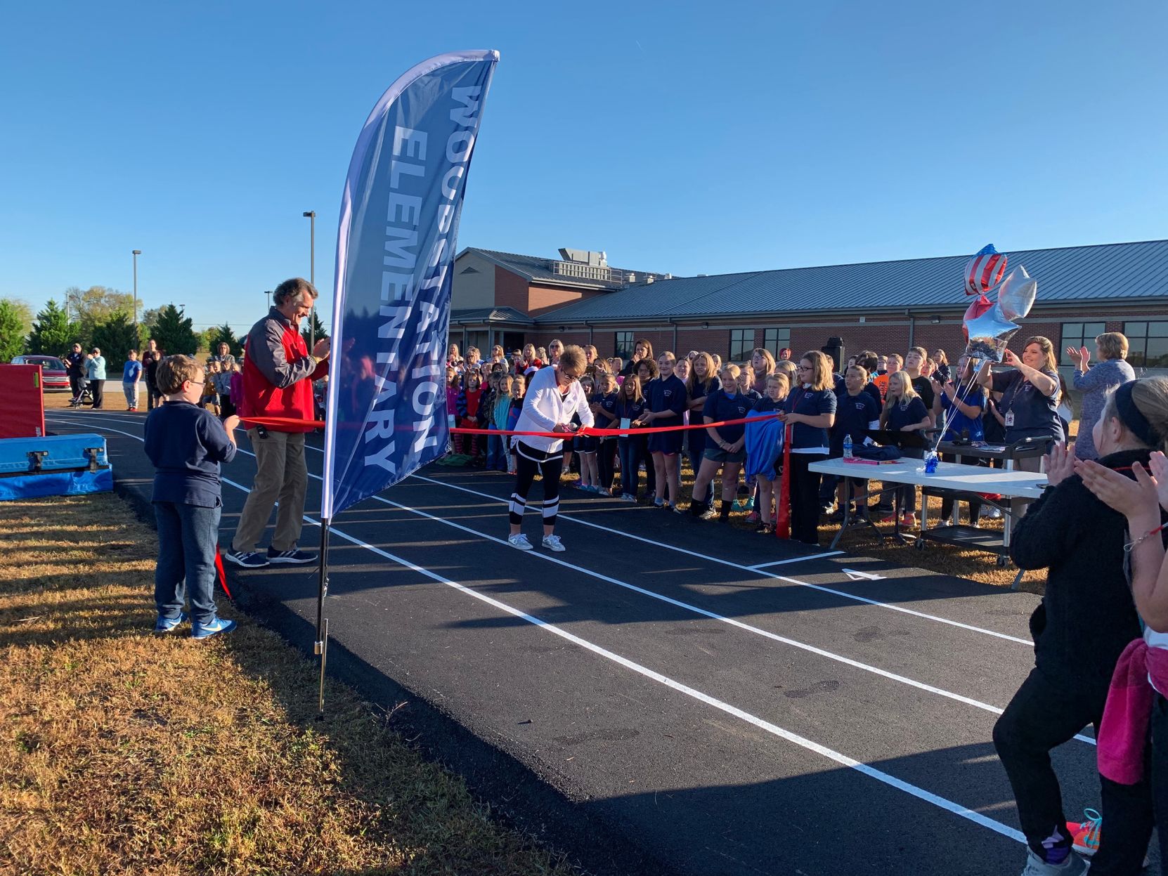 New track at Woodstation Elementary